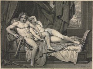Kupidyn i Psyche autorstwa Jacques Louis David