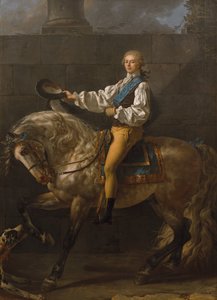 Equestrian portrait of Stanislaw Kostka Potocki 1755-1821 autorstwa Jacques Louis David