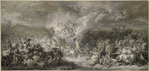 Francuski:  Les Combats de Diomède The Combat of Diomedes (Walki Diomedesa) autorstwa Jacques Louis David