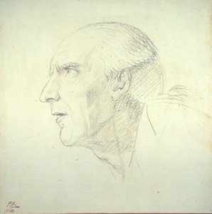 Głowa starego człowieka w profilu autorstwa Jacques Louis David