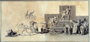 Le triumphe du peuple francais Rysunek a la mine de lead, Jacques Louis David (1748-1825) 1793 Paryż, Musee Carnavalet autorstwa Jacques Louis David