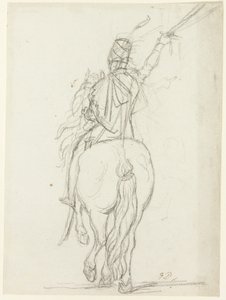Oficer konny od tyłu autorstwa Jacques Louis David