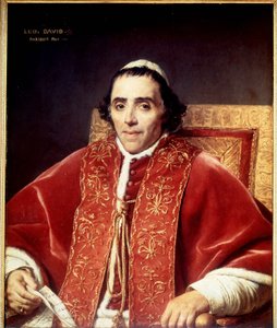 Portret Piusa VII (1742 - 1823) autorstwa Davida. 1805. Muzeum Wersalskie autorstwa Jacques Louis David