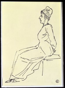 Królowa Maria Antonina (1755-93) w drodze na egzekucję, 1793 autorstwa Jacques Louis David
