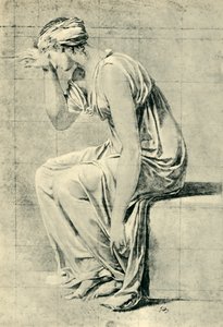 Siedząca kobieta, koniec XVIII-początek XIX wieku, 1943. autorstwa Jacques Louis David