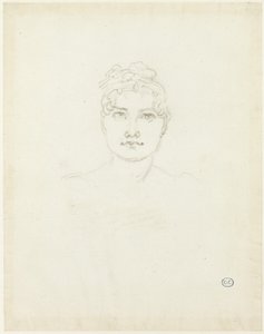 Szkic głowy kobiety autorstwa Jacques Louis David