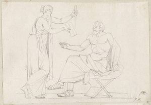 Sokrates i Diotime autorstwa Jacques Louis David
