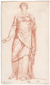 Posąg Flory widziany od frontu, w Palazzo Giustiniani, Rzym autorstwa Jacques Louis David
