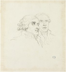 Badania dotyczące dystrybucji orłów: Archi-Chancelier, Cambacérés i Archi-Trescrier, Lebrun autorstwa Jacques Louis David