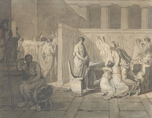 Studium dla Liktorów przynoszących Brutusowi ciała jego synów, 1787. autorstwa Jacques Louis David