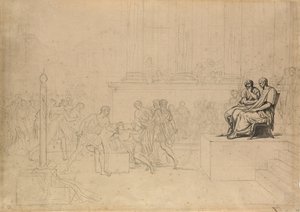 Studium egzekucji synów Brutusa autorstwa Jacques Louis David
