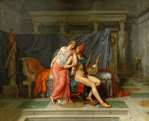 Miłość Heleny i Paryża autorstwa Jacques Louis David
