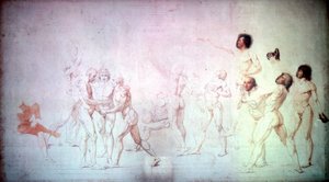 Przysięga na korcie tenisowym, 1791. autorstwa Jacques Louis David