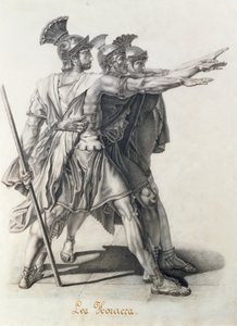 Przysięga Horatii, fragment Horatii (ołówek) autorstwa Jacques Louis David