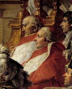 Obrzęd Napoleona. Szczegół przedstawiający kardynałów i Jeana Baptiste Julesa Bernadotte