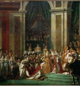 Koronacja Napoleona I przez papieża Piusa VII w katedrze Notre-Dame de Paris ... autorstwa Jacques Louis David