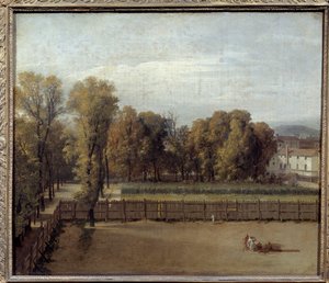 Widok na Ogród Luksemburski w Paryżu Obraz Louisa Davida (1748-1825). 1794. Nd. 0,55 x 0,65 autorstwa Jacques Louis David