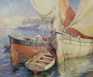 Tartane na nabrzeżu w porcie w Nicei? autorstwa Jacques Madyol