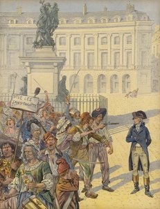 Napoleon Bonaparte pośród rewolucyjnych niepokojów autorstwa Jacques Marie Gaston Onfray de Breville (Job)