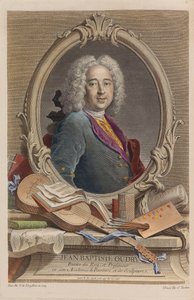 Portret Jean-Baptiste Oudry 1686-1755, 1755. autorstwa Jacques Nicolas Tardieu