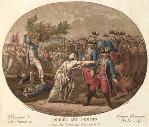 Odwaga paryżanek 5 października 1789 r.: poświęcona kobietom autorstwa Jacques Philippe Caresme