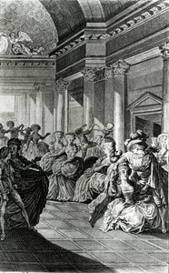 „Zwróci ci czystego i czystego mężowi”, scena z IV aktu „Wesela Figara” Pierre-Augustina Carona de Beaumarchais (1732-99) sztych. Claude Nicolas Malapeau (1755-1803) 1