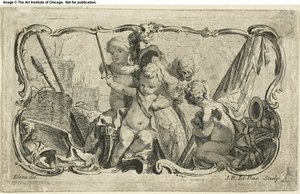 Putti na wojnie autorstwa Jacques Philippe Le Bas