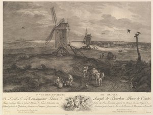Drugi widok okolic Brugii IIe. Vue des environs de Bruges. autorstwa Jacques Philippe Le Bas