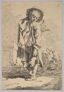 Zamiatanie od góry do dołu. autorstwa Jacques Philippe Le Bas