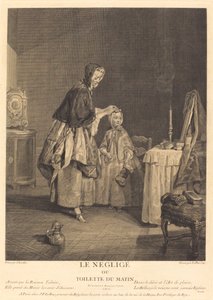 Zaniedbanie, czyli poranna toaleta autorstwa Jacques Philippe Le Bas after Jean Siméon Chardin