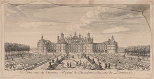 Zamek Chambord z Ogrodów. autorstwa Jacques Rigaud