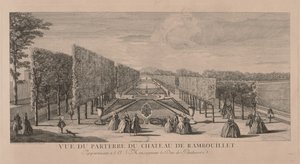 Kwiatowy ogród Chateau Rambouillet. autorstwa Jacques Rigaud