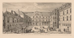 Widok na dziedziniec Château de Blois autorstwa Jacques Rigaud