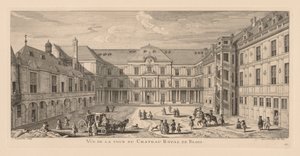 Widok na dziedziniec zamku Château de Blois. autorstwa Jacques Rigaud
