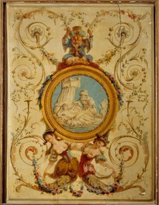 Panel dekoracyjny tureckiego gabinetu hrabiego Artois w Wersalu. Malarstwo na drewnie Jacquesa Rousseau (1630-1693) autorstwa Jacques Rousseau