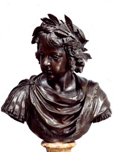 Popiersie z brązu Ludwika XIV (1638-1715) dziecko powiedziane do rzymskiej rzeźby przypisywanej Jacquesowi Sarazinowi (1592-1660) Przed 1643 r. Paryż, Luwr autorstwa Jacques Sarazin