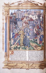 Iluminowany rękopis przedstawiający króla i jego armię przed miastem, 1503-04 autorstwa Jacques de Besancon