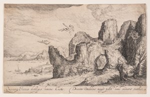 Krajobraz z upadkiem Ikara, od Landscapes autorstwa Jacques de Gheyn II