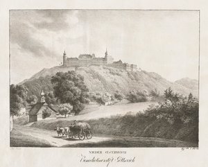 Dolna Austria, klasztor benedyktynów w Gottereich autorstwa Jakob Alt