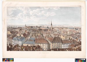 Panorama Wiednia w kierunku południowym, widziana z kościoła św. Piotra autorstwa Jakob Alt