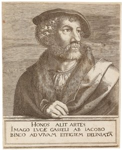 Portret artysty Lucasa Gassela. autorstwa Jakob Binck