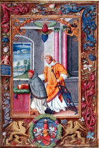 Anton Kress i St. Lawrence, strona z mszału autorstwa Jakob Elsner