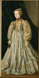 Arcyksiężna Anna, córka króla Ferdynanda i jego żony Anny Węgierskiej, poślubiła Albrechta Bawarskiego (obraz na płótnie) autorstwa Jakob Seisenegger