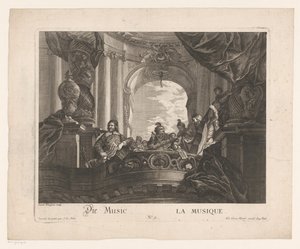 Alegoria do muzyki Die Music / La musique (tytuł na obiekcie) Przedstawienia alegoryczne (tytuł serii) autorstwa Jakob Wangner