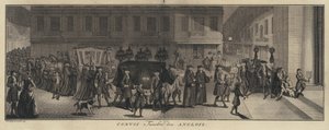 Angielski procesja pogrzebowa (rycina) autorstwa Jakob van der Schley
