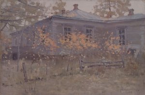 Wiejski dom jesienią 1902 autorstwa Jakov Jakovlevich Kalinichenko