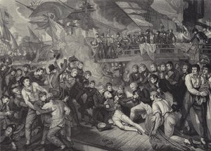 Śmierć admirała Lorda Nelsona w bitwie pod Trafalgar autorstwa James (after) Heath