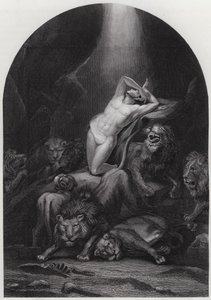 Daniel w jaskini lwów (grafika)