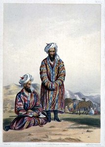 Oosbegs z Mooraud Bey, tablica 20 z „Scenery, Inhabitants and Costumes of Afganistan”, ryt. W.L. Piechur