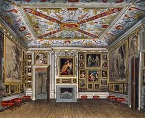 Sala konferencyjna, Grawer Daniela Havella (1785-1826), wg projektu Jamesa Stephanoffa (ca 1788-1874), Z dziejów rezydencji królewskich